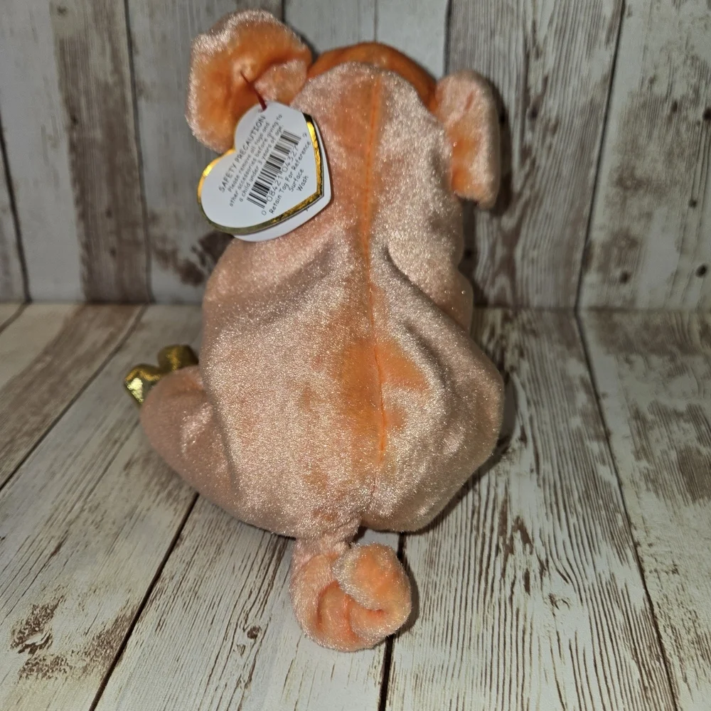 Ty Zodiac Pig Plush Toy - Orange with Gold and Pink